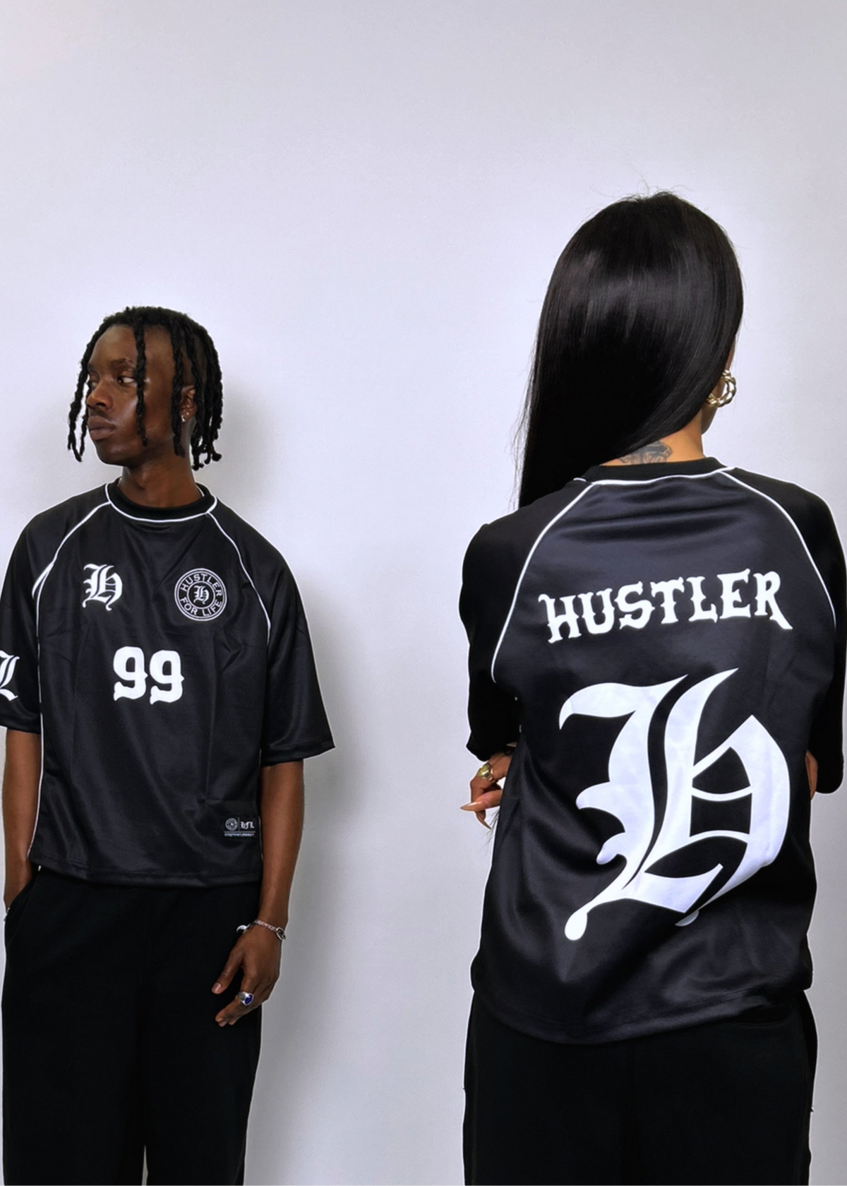 Black hustler jersey