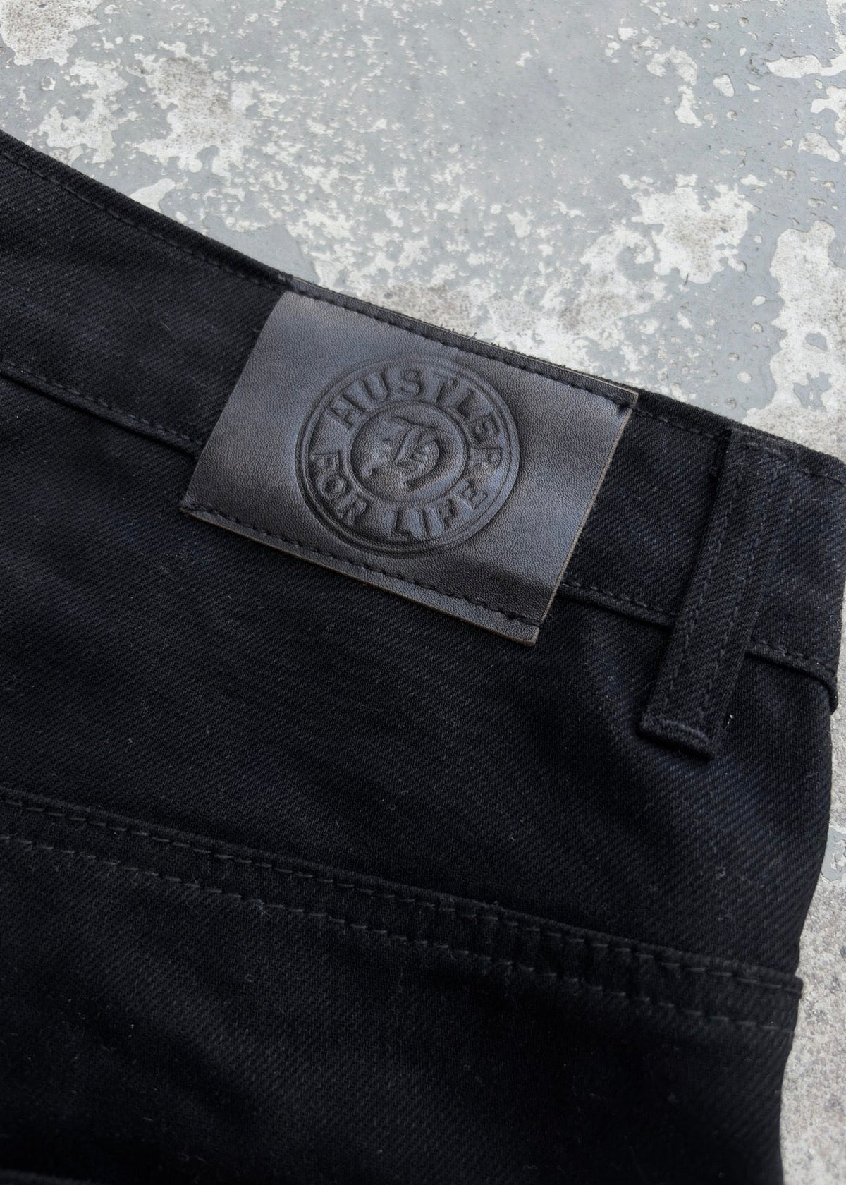 BLACK FLARE DENIM PANTS